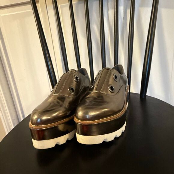 Donna Karan uri pewter metallic platform oxford size 8.5 - Picture 4 of 12